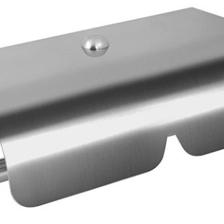 Portarrollos doble horizontal de acero inoxidable satinado