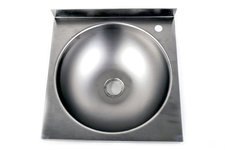 Lavamanos cuadrado de acero inoxidable mate para encimera