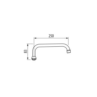 Caño tubo de 25 cm R3/4”