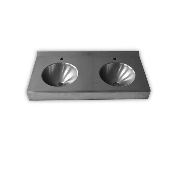 Lavabo colectivo de acero inoxidable AISI 304 de 1 a 4 senos, ref. 015120/2