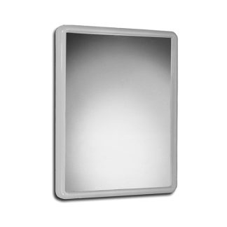 Espejo fijo de baño de ABS blanco de 535 × 385 mm