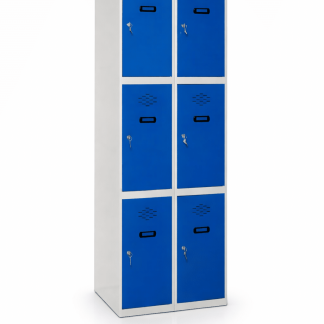 Taquilla metálica de 3 puertas por columna para vestuario
