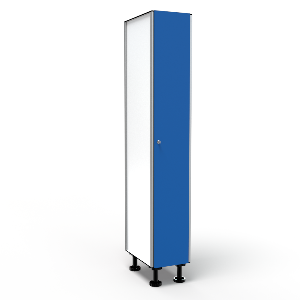 Taquilla fenólica modular de una columna con puerta para vestuario