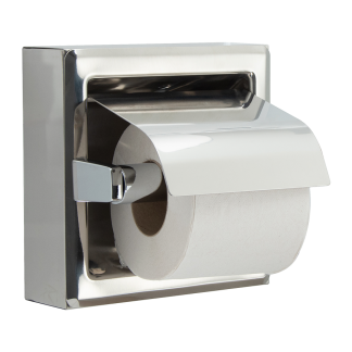 Portarollos papel higiénico con tapa Mediclinics serie Medisteel AI0310