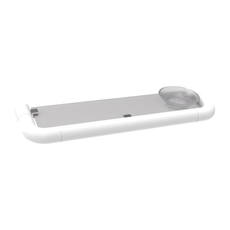Repisa de cristal con jabonera Mediclinics serie Aluminio Nylon AN-B164/01