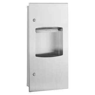 Unidad combinada con dispensador papel toalla y papelera para empotrar en la pared Mediclinics DTE00